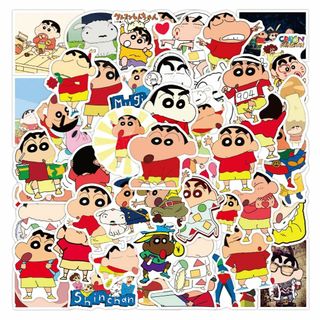 【色:A1】for クレヨンしんちゃん ステッカー 50枚セット かわいいアニメ(その他)
