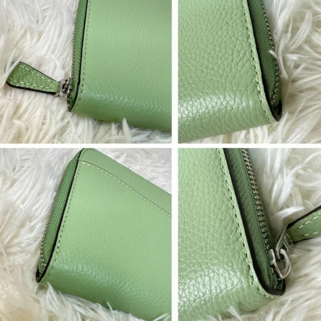 COACH(コーチ)の希少 COACH エッセンシャル ミディアムフラップウォレット ライトグリーン レディースのファッション小物(財布)の商品写真