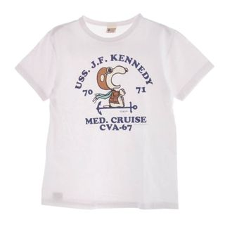 バズリクソンズ(Buzz Rickson's)のBuzz Rickson's バズリクソンズ PEANUTS スヌーピー USS.J.F ロゴ 半袖 Tシャツ ホワイト ホワイト系 S【中古】(シャツ)