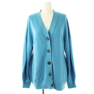 エンフォルド(ENFOLD)のエンフォルド PEPLUM CARDIGAN カーディガン ニット 38 青(カーディガン)