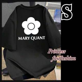 マリークヮント(MARY QUANT)の【S／ブラック】マリークワント MARY QUANT 綿100% 半袖Tシャツ(Tシャツ(半袖/袖なし))