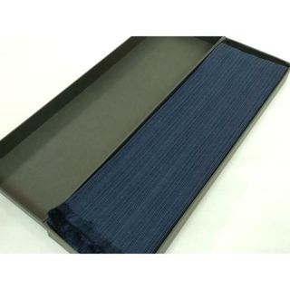 平和屋本店■極上　男性　本場筑前博多織　角帯　紺色地　箱付き　逸品　DZAA7464kh5