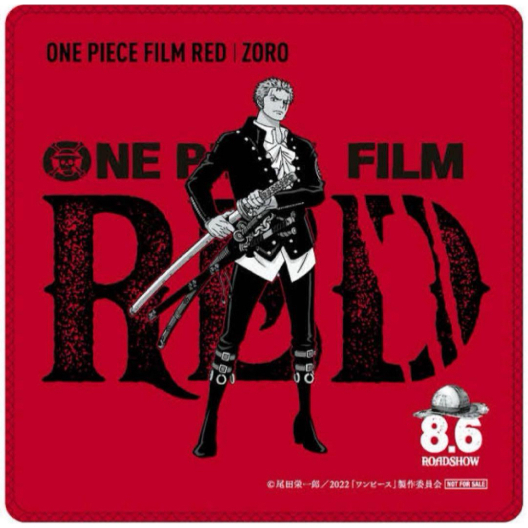 ONE PIECE(ワンピース)の【早いもの勝ち】ワンピース FILMRED ゾロ　タオルハンカチ エンタメ/ホビーのアニメグッズ(タオル)の商品写真