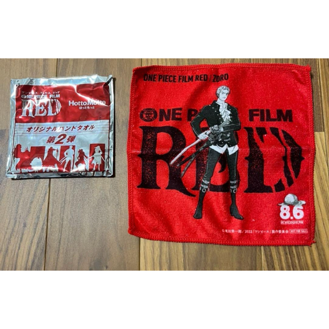 ONE PIECE(ワンピース)の【早いもの勝ち】ワンピース FILMRED ゾロ　タオルハンカチ エンタメ/ホビーのアニメグッズ(タオル)の商品写真