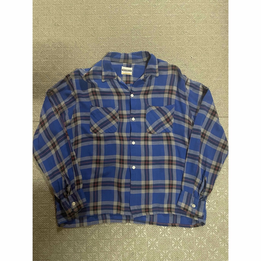 VINTAGE(ヴィンテージ)の60s GRANELLA Ombre plaid rayon 青ベース　オンブレ メンズのトップス(シャツ)の商品写真
