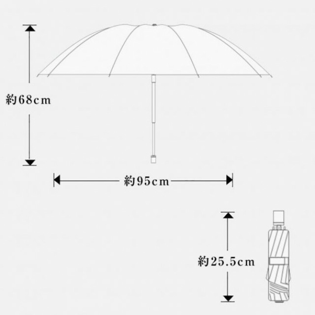 折りたたみ傘 晴雨兼用 UVカット 日傘 完全遮光 雨傘 紫外線 オフホワイト レディースのファッション小物(傘)の商品写真