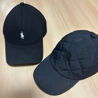 【2点セット】キャップ 刺繍ロゴ キルティングキャップ 防水 レディース 帽子(キャップ)