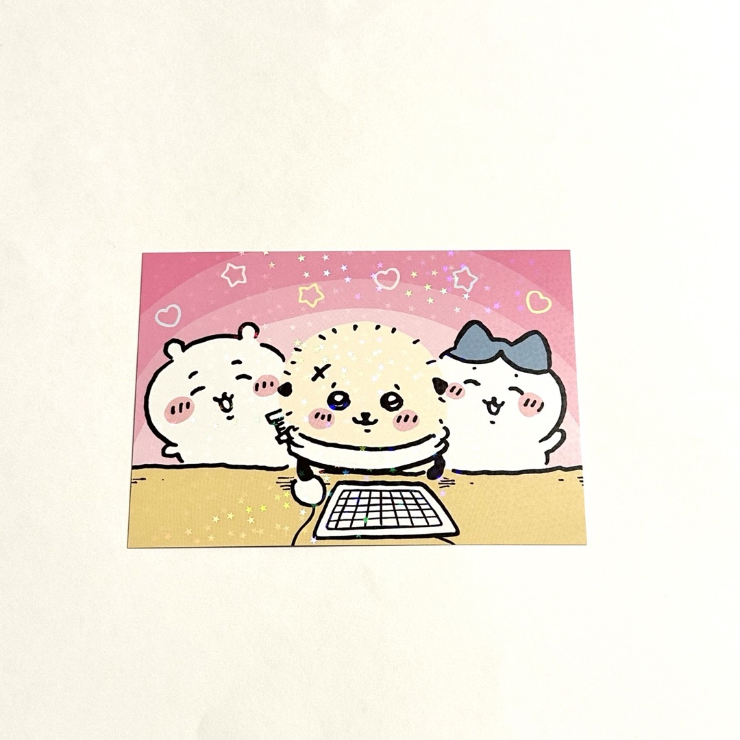 ちいかわ(チイカワ)のちいかわ　ブロマイドガム　カード　ちいかわ　ハチワレ　ラッコ エンタメ/ホビーのおもちゃ/ぬいぐるみ(キャラクターグッズ)の商品写真