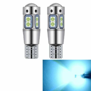 [2個] T10/T16 LED キャンセラー内蔵 水色 12V/24V(汎用パーツ)