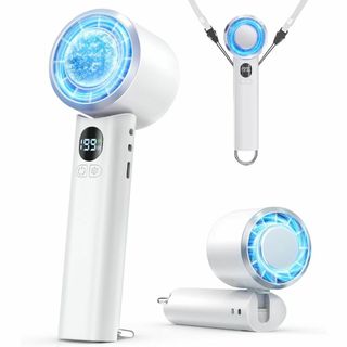 【2025革新＆超高速モーター搭載】 携帯扇風機 冷却プレート付き ハンディファ(サーキュレーター)