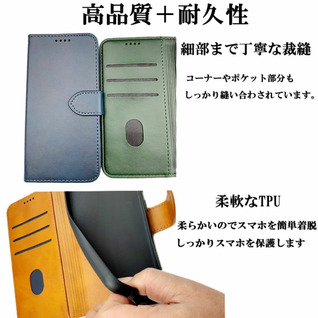 Galaxy A25 5G ケース 手帳型 レザー ギャラクシー ネイビー スマホ/家電/カメラのスマホアクセサリー(Androidケース)の商品写真