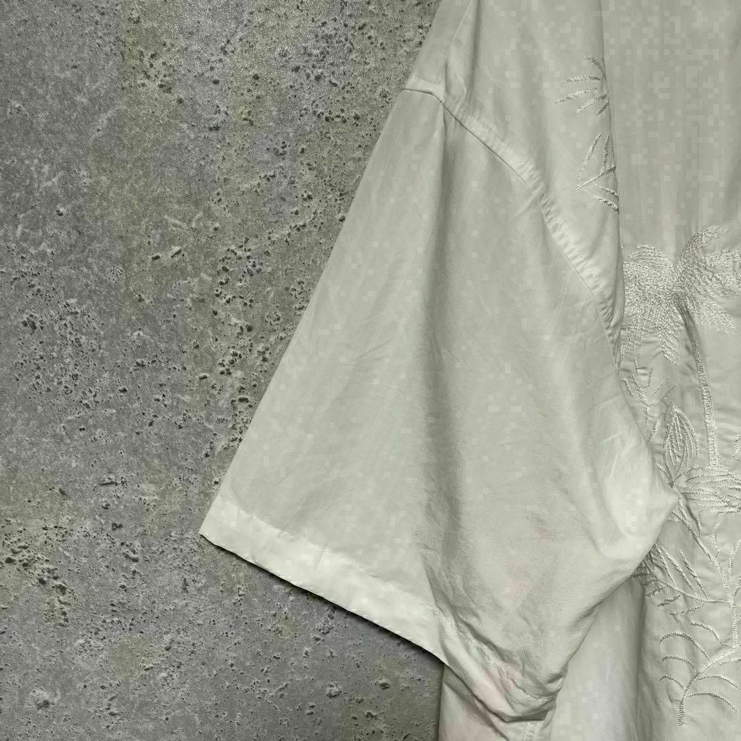BAMBOO CAY バンブーケイ シャツ 半袖 アロハ 刺繍 ゆるダボ XL メンズのトップス(Tシャツ/カットソー(半袖/袖なし))の商品写真