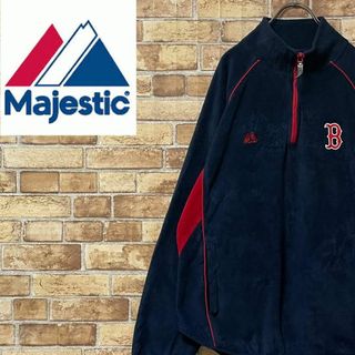 マジェスティック(Majestic)のマジェスティック　ボストン　レッドソックス　フリースジャケット　ハーフジップ(その他)