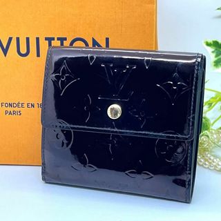 ルイヴィトン(LOUIS VUITTON)の【良品】LOUIS VUITTON ルイヴィトン ヴェルニ 三つ折り財布 黒(財布)