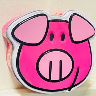 ギンビス(ギンビス)の【ぶたさん】たべっ子どうぶつ ゲオ限定フェイスダイカット缶 お菓子 ビスケット(キャラクターグッズ)