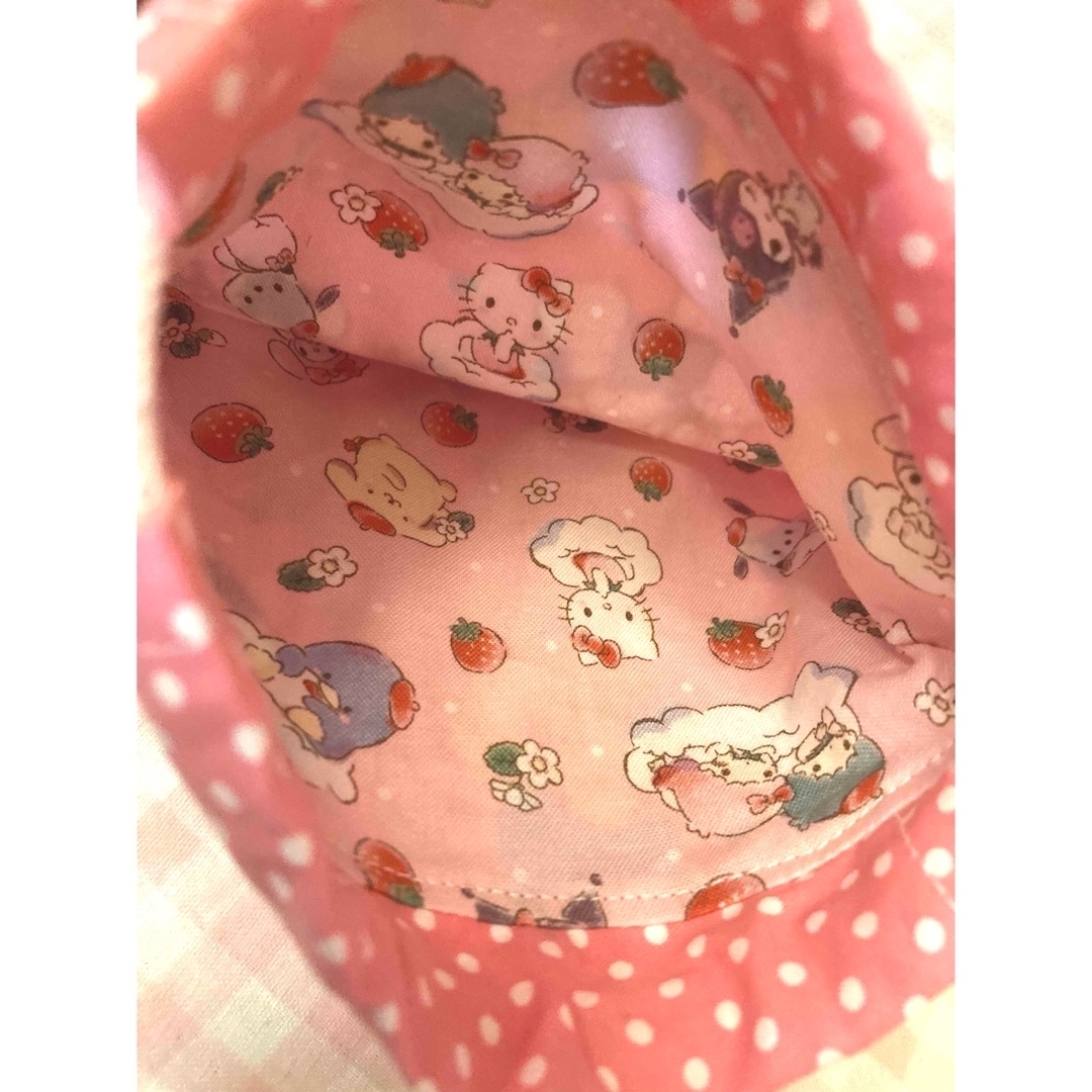 サンリオキャラクターズレトロ柄☆ハンドメイド☆巾着☆ピンク ハンドメイドのファッション小物(その他)の商品写真