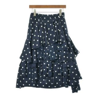 コムデギャルソン(COMME des GARCONS)のCOMME des GARCONS ロング・マキシ丈スカート XS 紺 【古着】【中古】【送料無料】(ロングスカート)