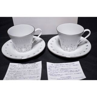 ジバンシィ(GIVENCHY)のジバンシー 未使用 コーヒーセット プラチナ彩 トレー付き 箱付 日本製(グラス/カップ)