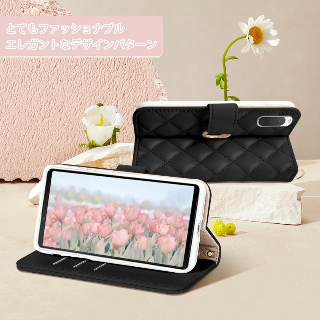 【色:ブラック_サイズ:Xperia 10 IV（SOG07/SO-52C)】M スマホ/家電/カメラのスマホアクセサリー(その他)の商品写真