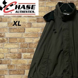チェイス　ジップアップジャケット　レーシング　ビッグシルエット　カーキ　XL(その他)