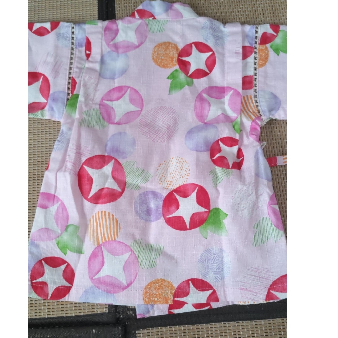 新品　浴衣　甚平 ロンパース　花柄 　朝顔　あさがお お祭り じんべい 女の子 キッズ/ベビー/マタニティのベビー服(~85cm)(甚平/浴衣)の商品写真