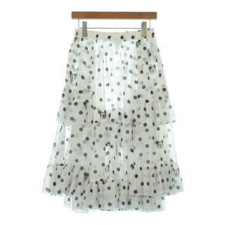 コムデギャルソンガール(COMME des GARCONS GIRL)のCOMME des GARCONS GIRL ひざ丈スカート S 白 【古着】【中古】【送料無料】(ひざ丈スカート)