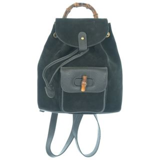 グッチ(GUCCI)のGUCCI グッチ バックパック・リュック  黒 【古着】【中古】【送料無料】(リュック/バックパック)