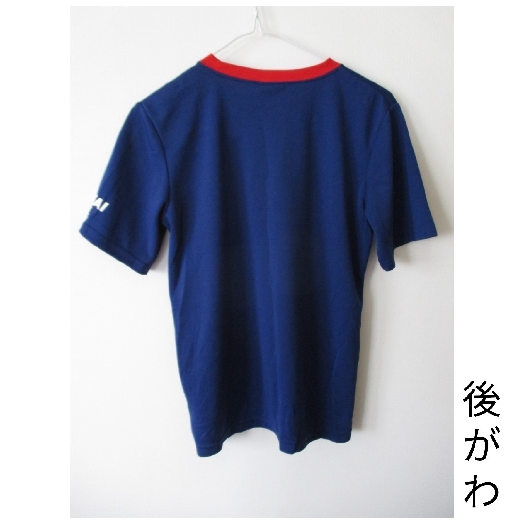 BANDAI(バンダイ)のサムライブルーTシャツ BOYS 半袖 青×赤 サッカー JFA 160 キッズ/ベビー/マタニティのキッズ服男の子用(90cm~)(Tシャツ/カットソー)の商品写真