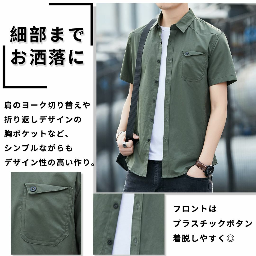 【新着商品】[SHANLIANG] シャツ メンズ 長袖 半袖 無地 オックスフ メンズのファッション小物(その他)の商品写真
