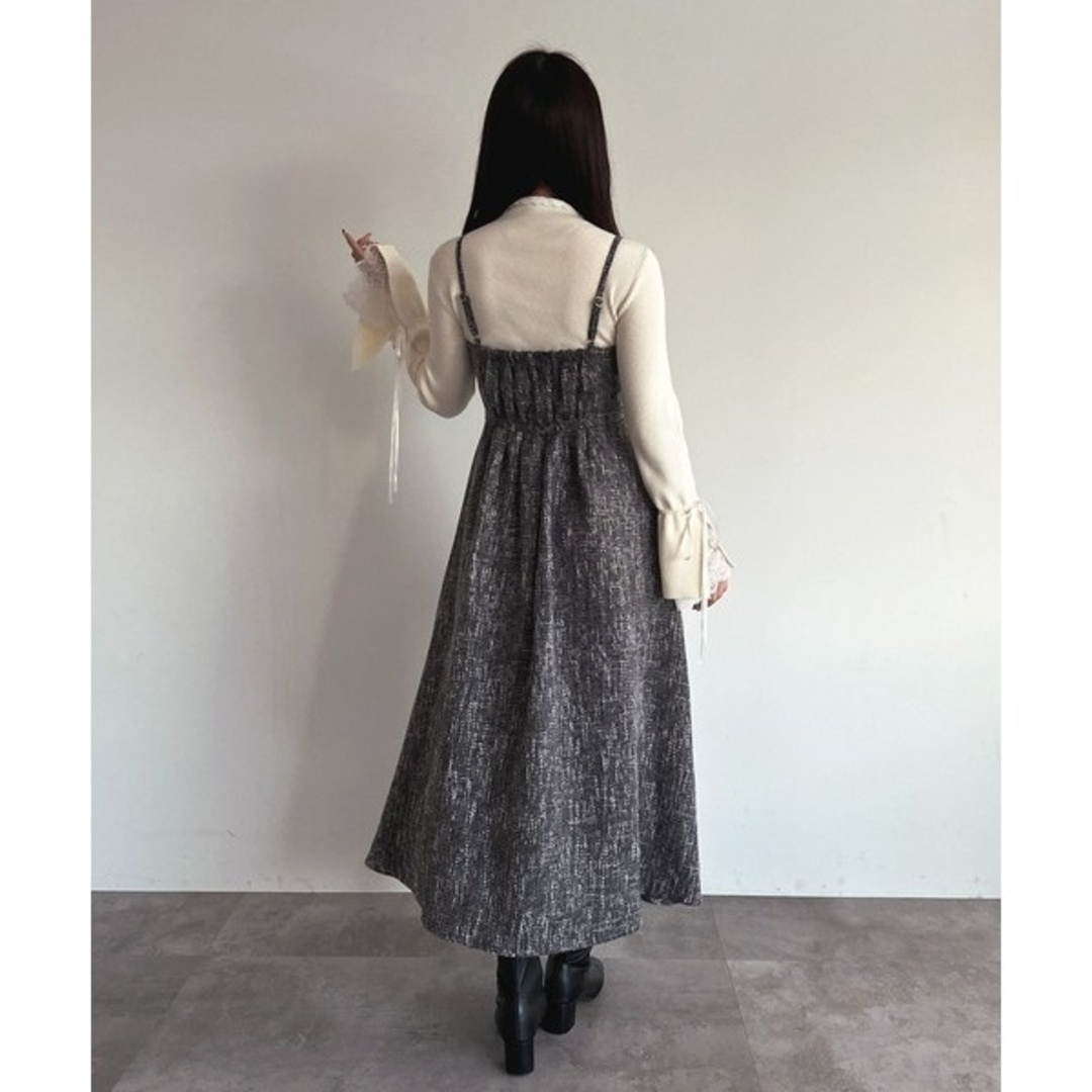 【apres jour】フロントリボンチャーム付きキャミワンピース レディースのワンピース(ロングワンピース/マキシワンピース)の商品写真