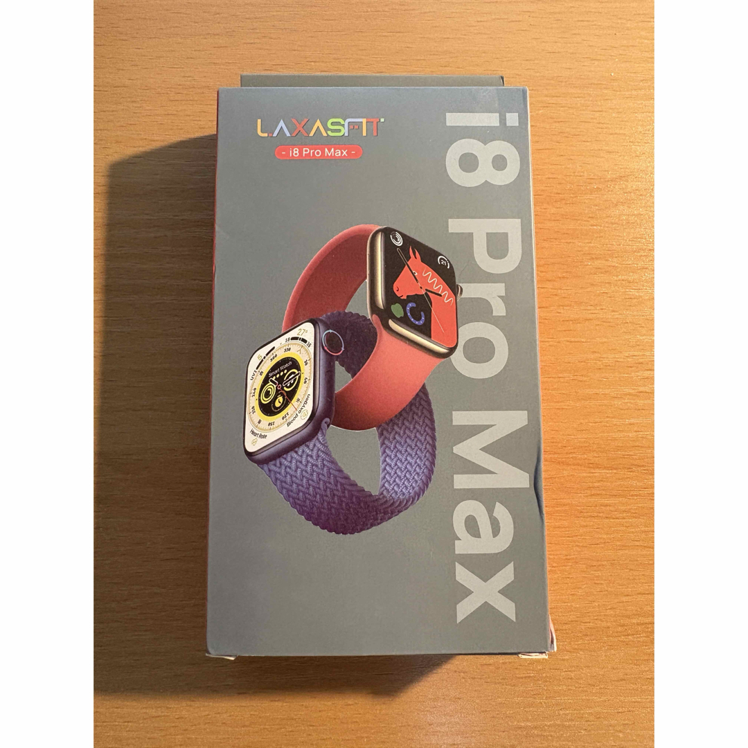 【新品未使用】スマートウォッチ LAXASFIT i8 Pro Max 黒 メンズの時計(腕時計(デジタル))の商品写真