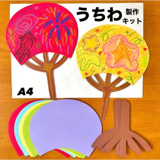 うちわ　夏祭り　お家縁日　保育園　幼稚園　高齢者施設　製作キット　壁面(各種パーツ)