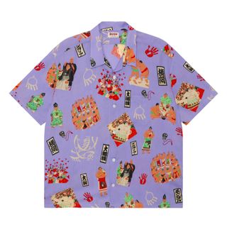 ワコマリア(WACKO MARIA)の完売　タグ付き　Eanbe いあんべ 本場所　purple アロハ　Mサイズ(シャツ)