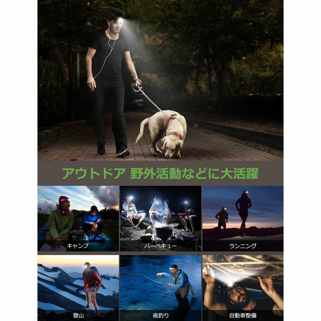 【在庫処分】Lepro ヘッドライト 充電式 300lm高輝度 ledヘッドライ スポーツ/アウトドアのアウトドア(ライト/ランタン)の商品写真