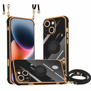 【カバー】iPhone 15 Plus 用 ケース リング iphone15 p(その他)
