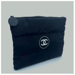 CHANEL - シャネル☆海外ノベルティ　スクエアクラッチバッグ　BIGポーチ　ブラック