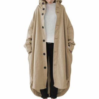 【数量限定】[newNE] 裏起毛 パーカー あったか ロング カーディガン 着(その他)