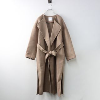 スピックアンドスパン(Spick & Span)の2019 スピックアンドスパン Spick & Span ビーバーフォールドラペルコート 34/ブラウン アウター ジャケット ロング【2400014521214】(その他)