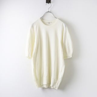 ブラミンク BLAMINK 16Gクルーネックニット 38/オフホワイト トップス 半袖 カットソー クルーネック 【2400014525595】(ニット/セーター)