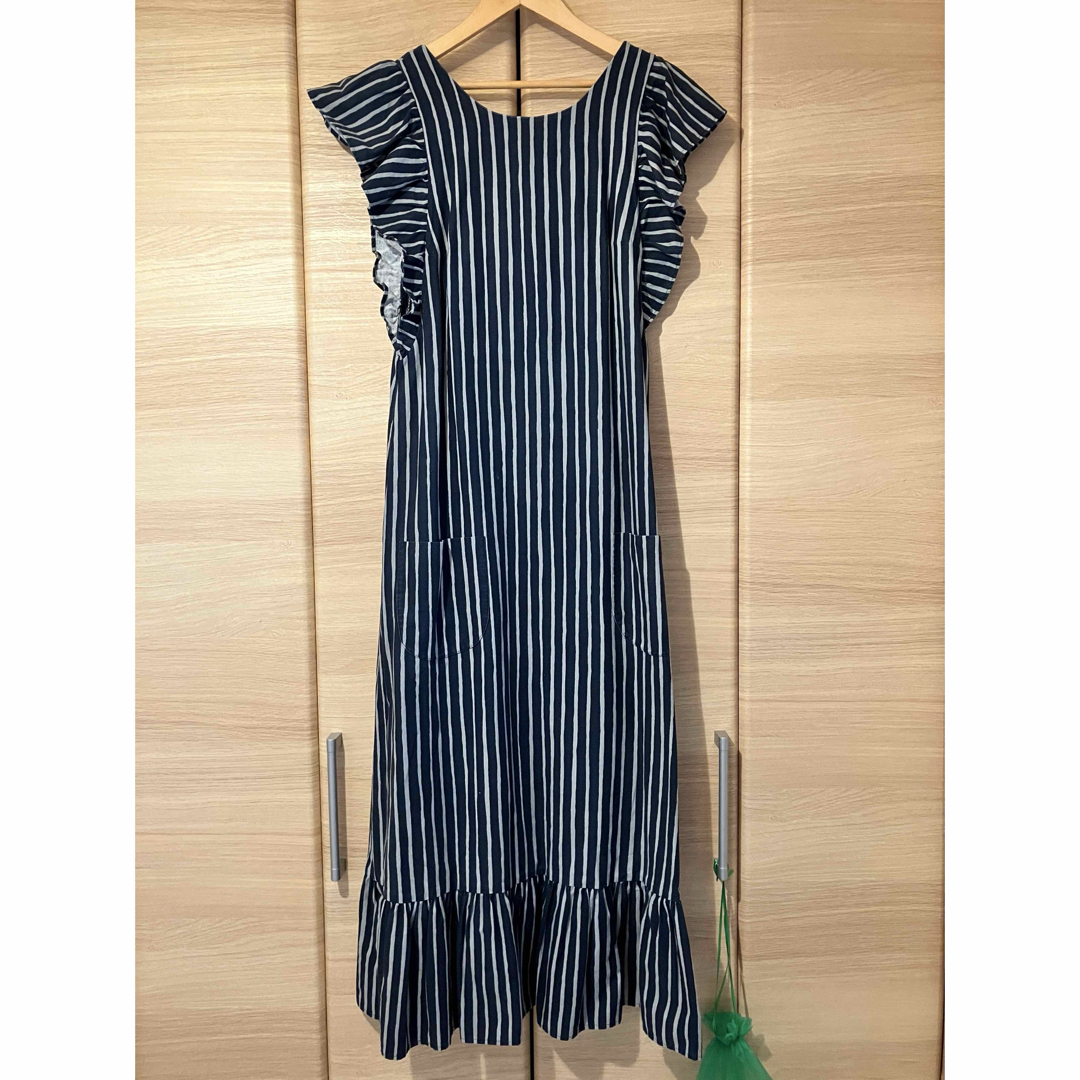 marimekko(マリメッコ)の古着屋購入 marimekko Mari Essu エプロン ワンピース レディースのワンピース(ロングワンピース/マキシワンピース)の商品写真