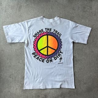 オニータ(ONEITA)の90s スペシャライズド tシャツ ホワイト L ピースマーク/マウンテンバイク(Tシャツ/カットソー(半袖/袖なし))