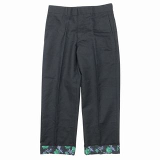 22SS ディオール Dior ヘム フローラル 花柄 スラックス 46 GT7