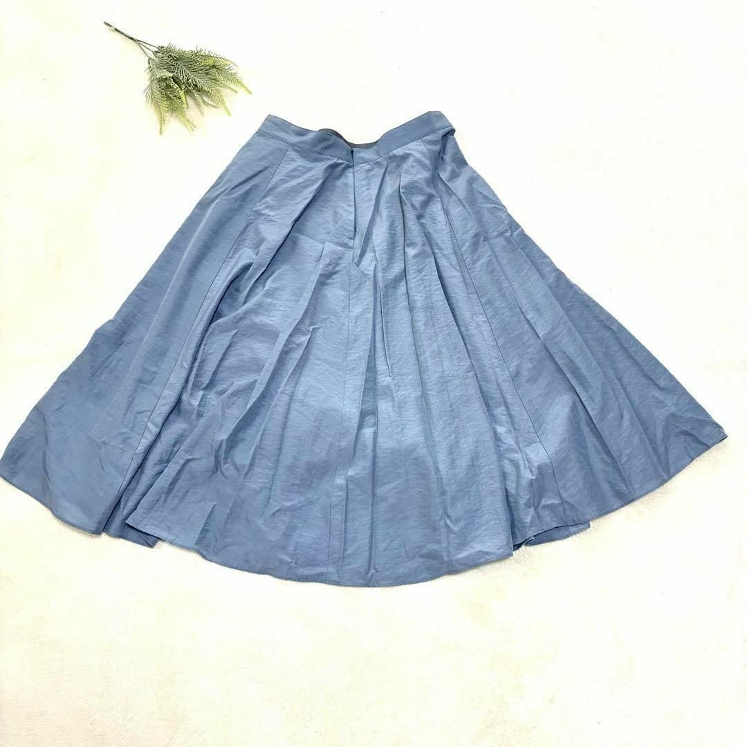 23区(ニジュウサンク)の大きいサイズ/vingt trois/23区/フレアスカート/ブルーグレー/50 レディースのスカート(ひざ丈スカート)の商品写真