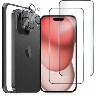【色:クリア（全面保護）_サイズ:iPhone 15】【4枚セット】iPhone(その他)