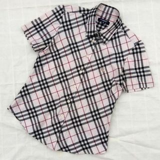 M　BURBERRY LONDON　バーバリー　ノバチェックの半袖ブラウス