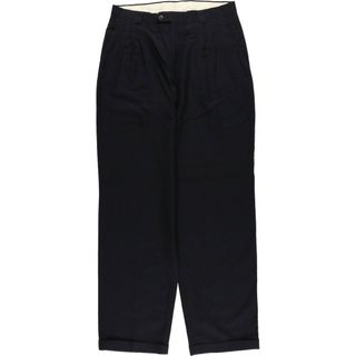 古着 ハガー HAGGAR ストライプ柄 スリータック ウールパンツ スラックス USA製 メンズw33相当 /eaa572762(スラックス)