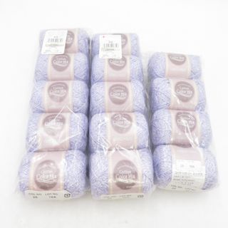 毛糸 コットンカラーミックス 14玉セット 紫色 1玉25ｇ 約66ｍ 綿100% コットン 春夏毛糸 未使用品