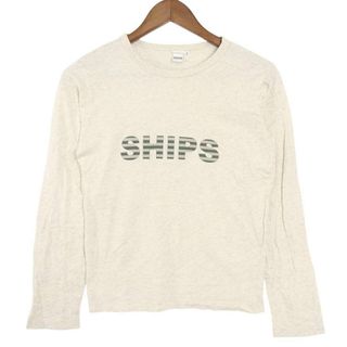 シップス(SHIPS)のSHIPS シップス 通年★ ロゴプリント カットソー ロンT Tシャツ Sz.S レディース(Tシャツ(長袖/七分))