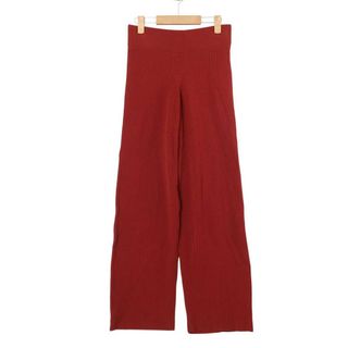 Mila Owen ミラオーウェン 通年 ニット★ リブニット ワイド ハイウエスト イージー パンツ Sz.1 レディース(その他)