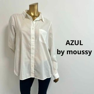 AZUL by moussy - 【4584】AZUL by moussy コットン シャツ L ホワイト